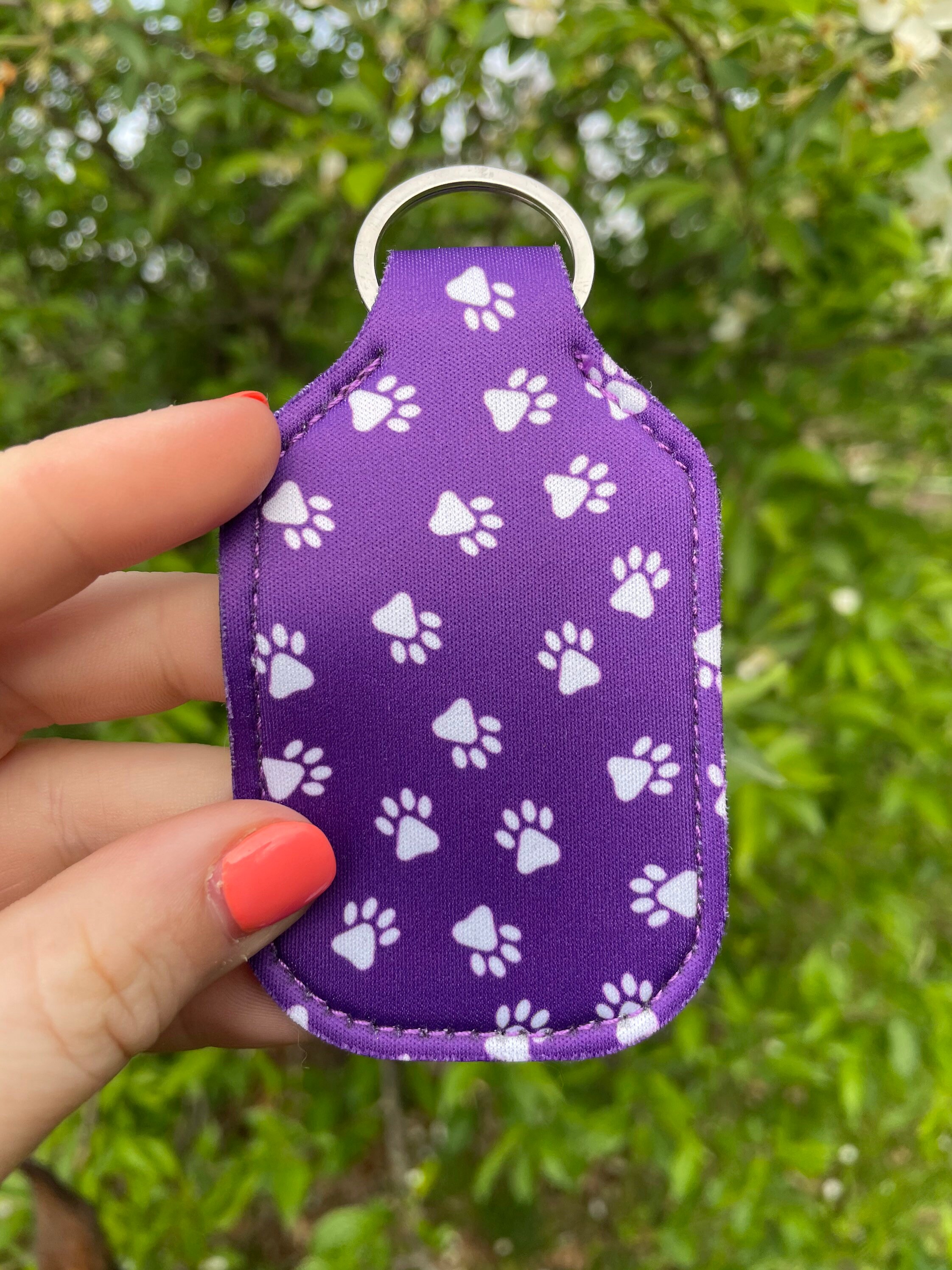 Hand sanitizer holders paw print holder neoprene dog mama Etsy