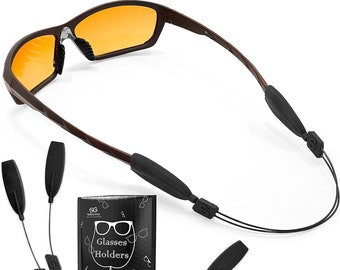 Eyeglass Strap Holder String Adjustable Eye Glasses Holders Around Head  No-tail Sunglasses Holder Glasses Chains for Men Women 3 Cords 