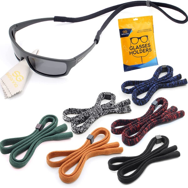 Eye Glass String Strap Holder - Adjustable Eyeglass Strap Holder - Eyeglass Chain for Man Women - Glass Strap Cord - 6 Pcs