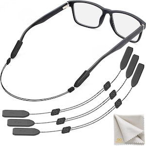 Adjustable Glasses Strap: No Tail Eyeglasses Holder - 3 Pcs