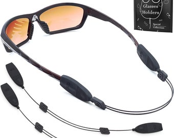 Eye Glasses String Strap Holder - No Tail Glasses Strap - Adjustable Eyeglass Strap - Wired Sunglasses Strap for Men - 2 cords