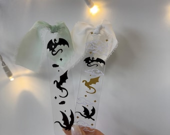 Set of 2 | Dragon Acrylic Bookmark | Fourth Wing Iron Flame Onyx Storm Xaden