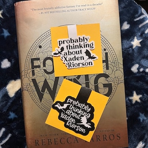 Fourth Wing Xaden Riorson Inspired Bookmark Magnetic Booklovers Probably thinking about Xaden Riorson