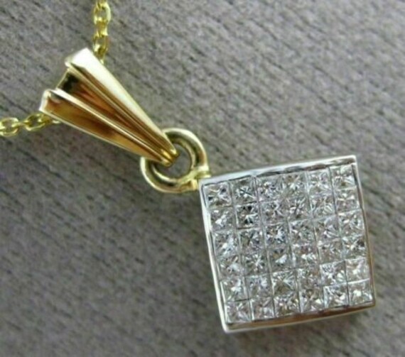 Estate .75Ct Diamond 14Kt Yellow Gold 3D Invisible