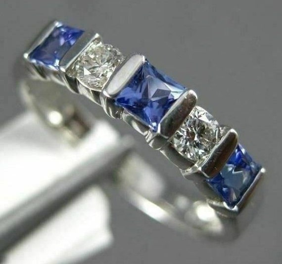 Estate .71Ct Diamond & Aaa Tanzanite 14Kt White Go