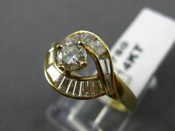 Estate 1.28Ct Diamond 14K Yellow Gold 3D Solitair… - image 4