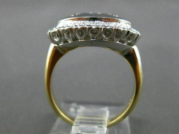 Estate Wide .20ct Diamond 14kt White & Yellow Gol… - image 6