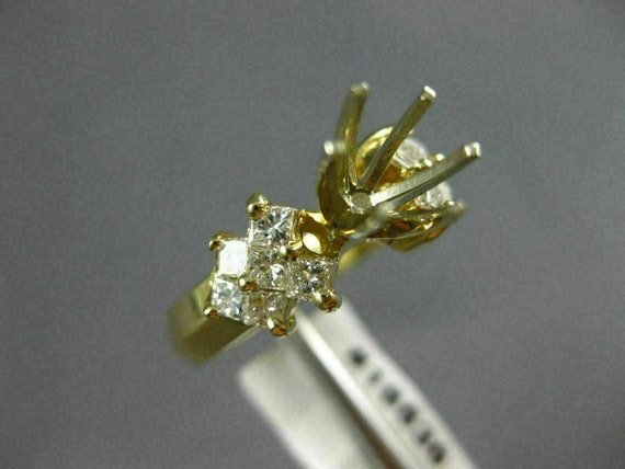 Estate .90Ct Diamond 14Kt Yellow Gold Princess Se… - image 10