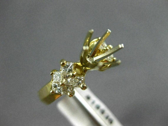 Estate .90Ct Diamond 14Kt Yellow Gold Princess Se… - image 8