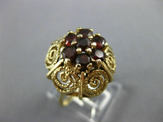 Antique Large 1.25Ct Aaa Garnet 14Kt Yellow Gold … - image 6