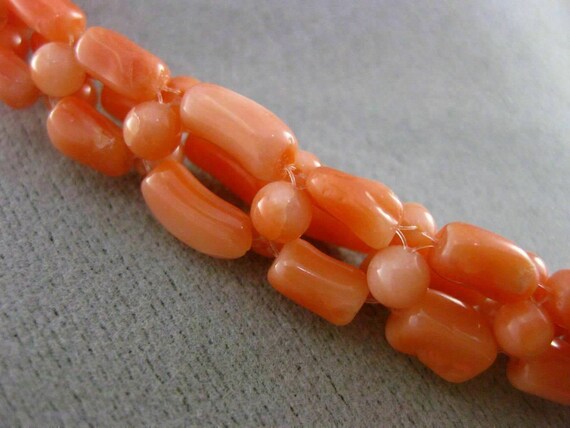 Antique Long 925 Silver Gold Plated Coral Handcra… - image 9