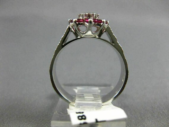 Antique .60Ct Old Mine Diamond and Aaa Ruby 14Kt … - image 5