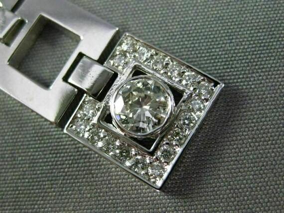 Estate Large .71Ct Diamond 18Kt White Gold Bezel … - image 6