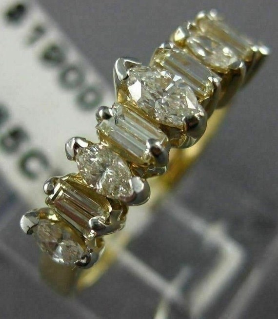 Estate .85Ct Diamond 14Kt Yellow Gold Marquise and