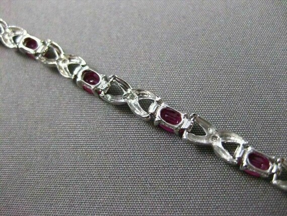 Antique 3.17Ct Diamond & Aaa Ruby 14K White Gold … - image 6