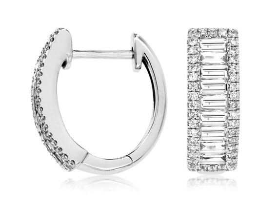 Estate 1.02Ct Diamond 14K White Gold 3D Round & B… - image 1