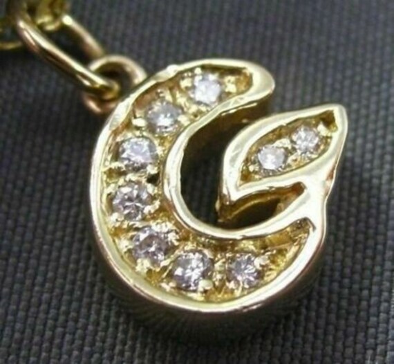 Estate Small .16ct Diamond 14kt Yellow Gold Floati