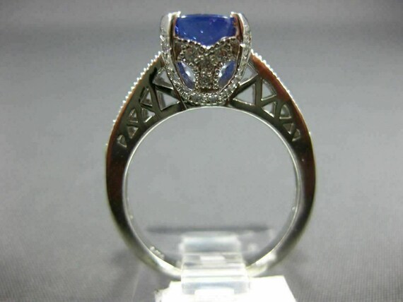 Estate 3.15Ct Diamond and Aaa Tanzanite 14Kt Whit… - image 3