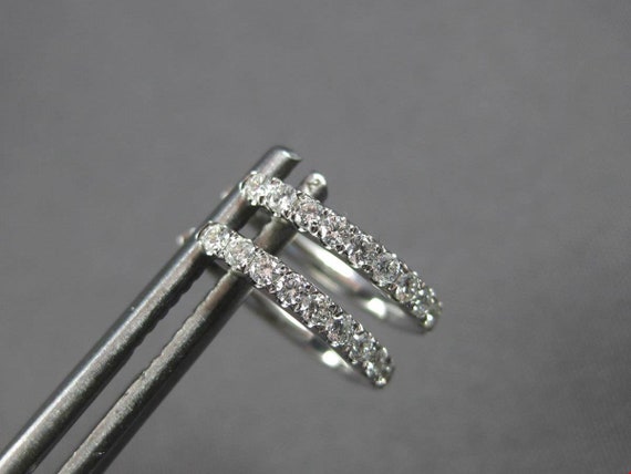 Estate Small .20ct Diamond 14kt White Gold 3d Ova… - image 3