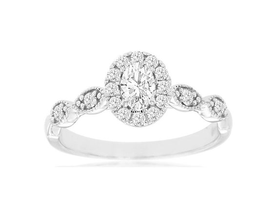 0.50Ct Diamond 14Kt White Gold Classic Round and … - image 1