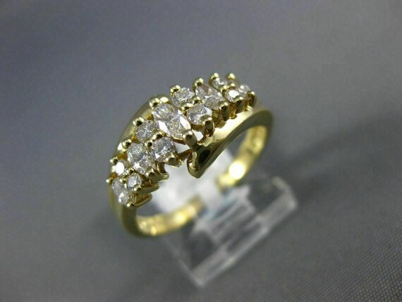 Estate .60Ct Marquise Diamond 14K Yellow Gold 3D … - image 3