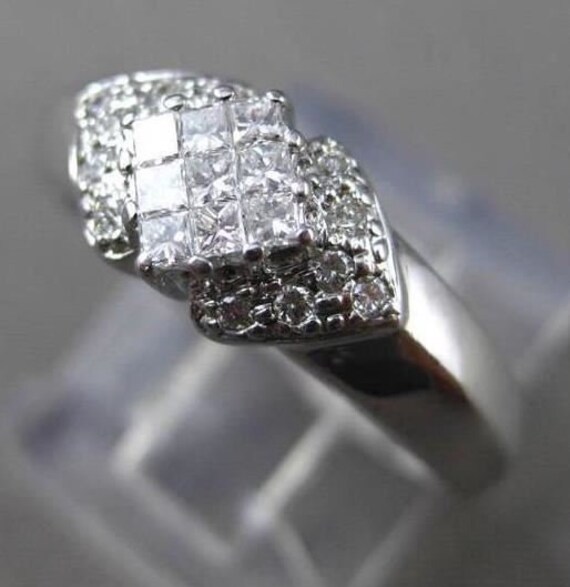 Estate Wide .35Ct Round & Princess Diamond 14Kt Wh