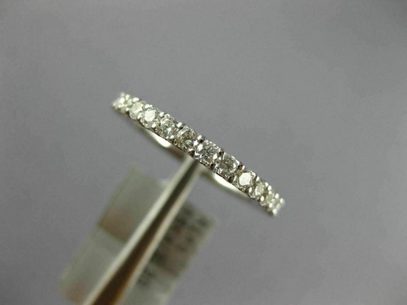 Estate .40Ct Diamond 18K White Gold 3D Round Comf… - image 7