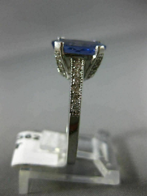 Estate 3.15Ct Diamond and Aaa Tanzanite 14Kt Whit… - image 2