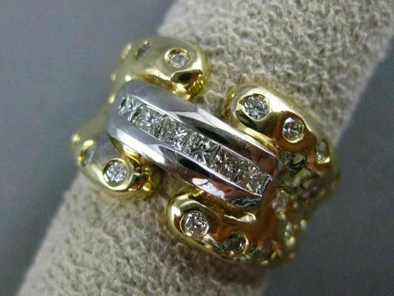 Estate Large .90Ct Diamond 14Kt 2 Tone Gold Etoil… - image 6