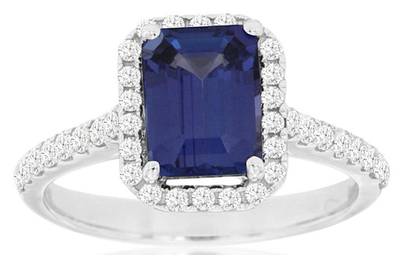 Estate 2.05ct Diamond & Aaa Tanzanite 14kt White … - image 1