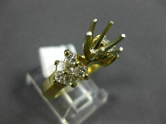 Estate .90Ct Diamond 14Kt Yellow Gold Princess Se… - image 5