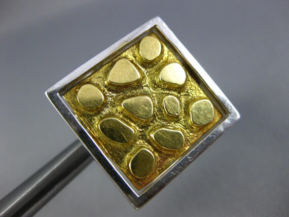 Estate Large 18kt White & Yellow Gold 3d Classic … - image 7
