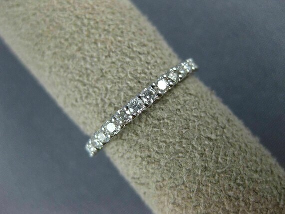 Estate .40Ct Diamond 18K White Gold 3D Round Comf… - image 10