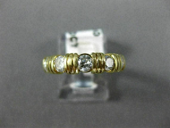 Estate .80Ct Diamond 14Kt Yellow Gold 5 Stone Cha… - image 2