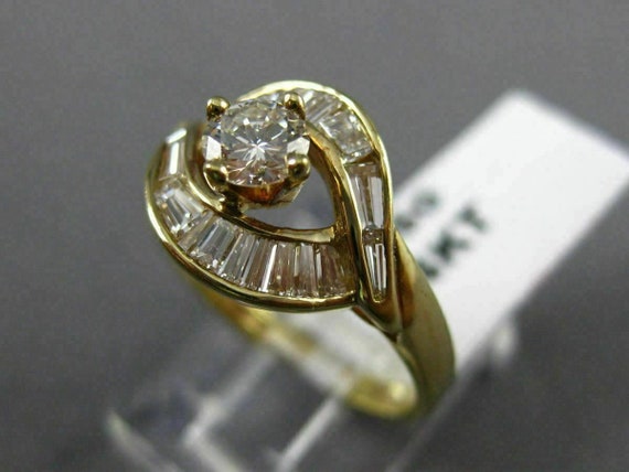 Estate 1.28Ct Diamond 14K Yellow Gold 3D Solitair… - image 5