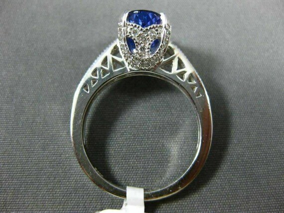 Estate 3.15Ct Diamond and Aaa Tanzanite 14Kt Whit… - image 7