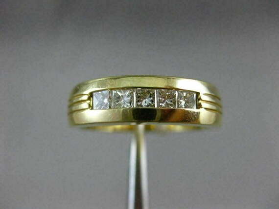 Estate .70Ct Princess Diamond 14Kt Yellow Gold 5 … - image 5