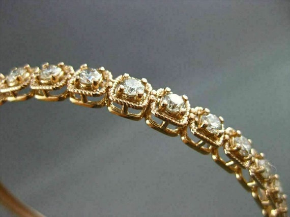 Antique Wide 1.85Ct Diamond 18Kt Rose Gold Classi… - image 7