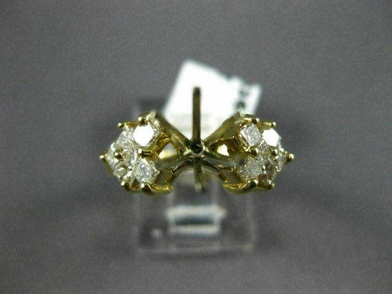 Estate .90Ct Diamond 14Kt Yellow Gold Princess Se… - image 3