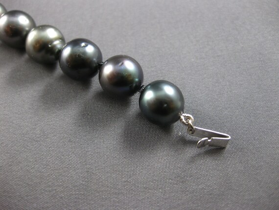 Estate Large .10Ct Diamond & Aaa Tahitian Pearl 1… - image 6