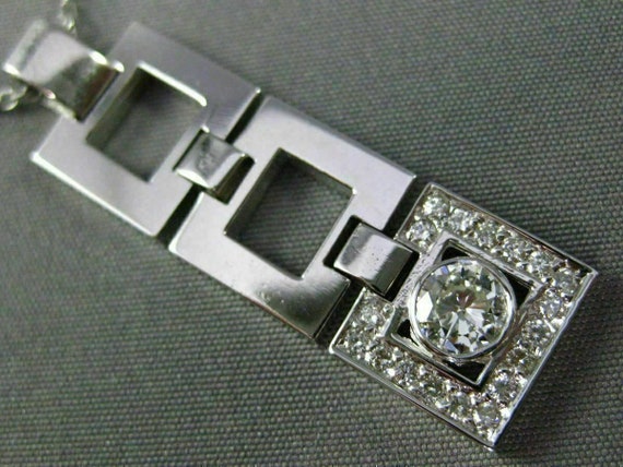 Estate Large .71Ct Diamond 18Kt White Gold Bezel … - image 8