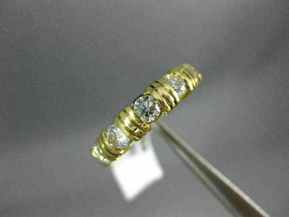 Estate .80Ct Diamond 14Kt Yellow Gold 5 Stone Cha… - image 6