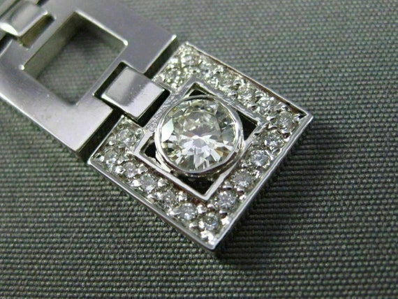 Estate Large .71Ct Diamond 18Kt White Gold Bezel … - image 5