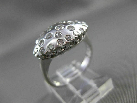 Antique .65Ct Round Diamond 14Kt White Gold Filig… - image 6