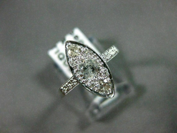 Estate Antique Wide .54ct Old Mine Diamond Platin… - image 3