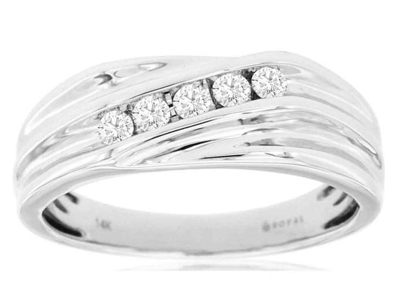 Estate .22Ct Diamond 14K White Gold Classic Round… - image 1