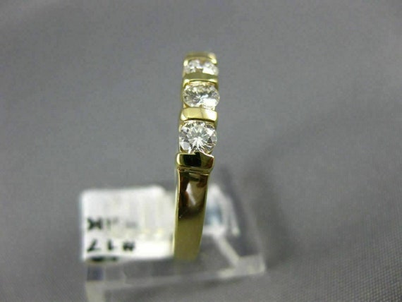 Estate .85Ct Diamond 14Kt Yellow Gold 5 Stone Cha… - image 5