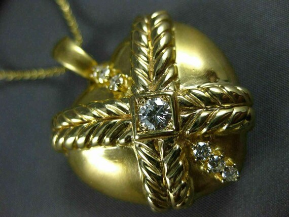 Antique Large .60Ct Diamond 14Kt Yellow Gold Fili… - image 1