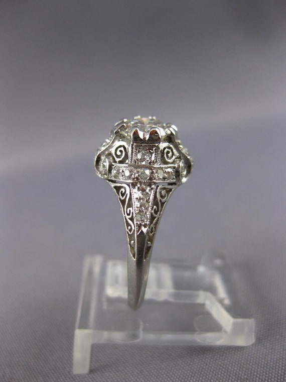 Antique Large 1.17Ct Art Deco Old Mine Diamond Pl… - image 6