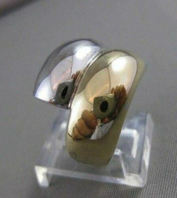 Antique Fancy 17Mm Wide 14Kt White Yellow Gold Lov